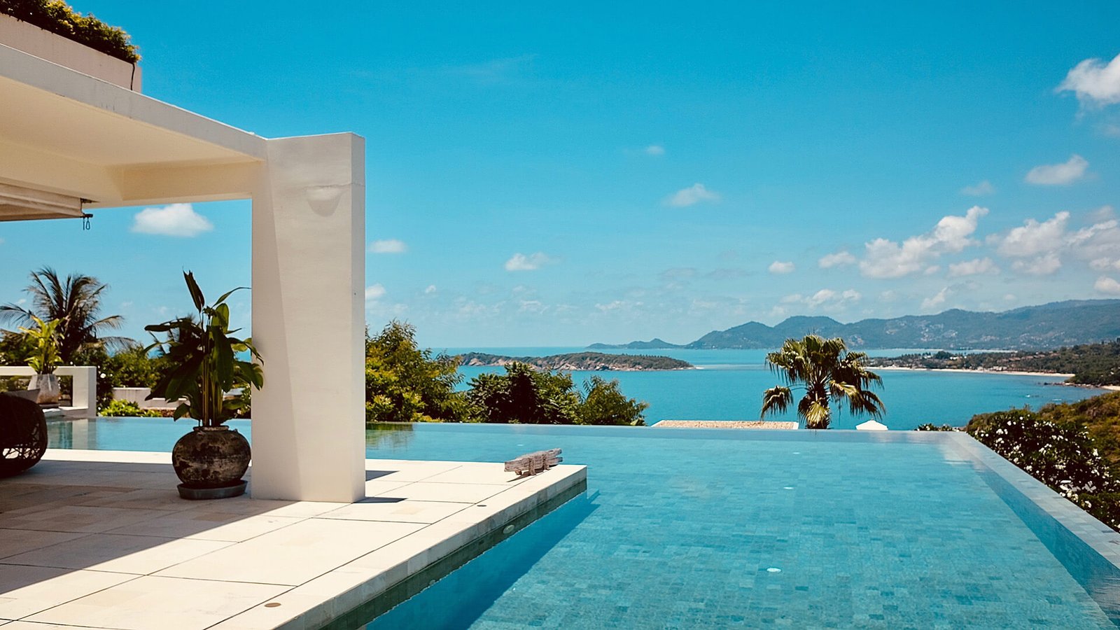 Luxurious infinity pool with ocean views